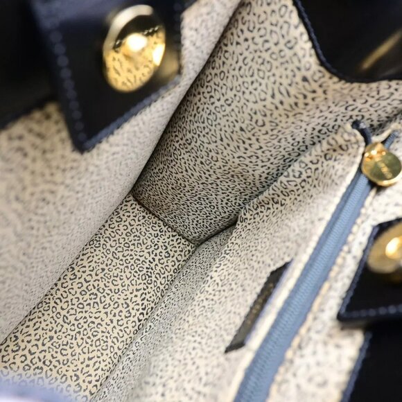 CARTIER Logo Panther Shoulder Hand Bag Leather Black GHW Made In Italy 34YG991 - Picture 12 of 16